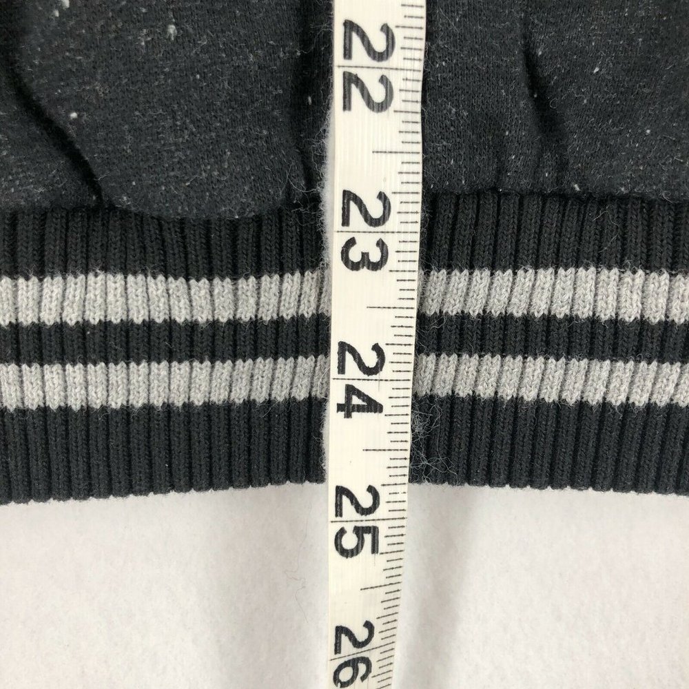 CottonOn Fleece Collection Womens Sweatshirt Black Large Gray Speckled Crew Neck - Picture 7 of 12